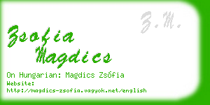zsofia magdics business card